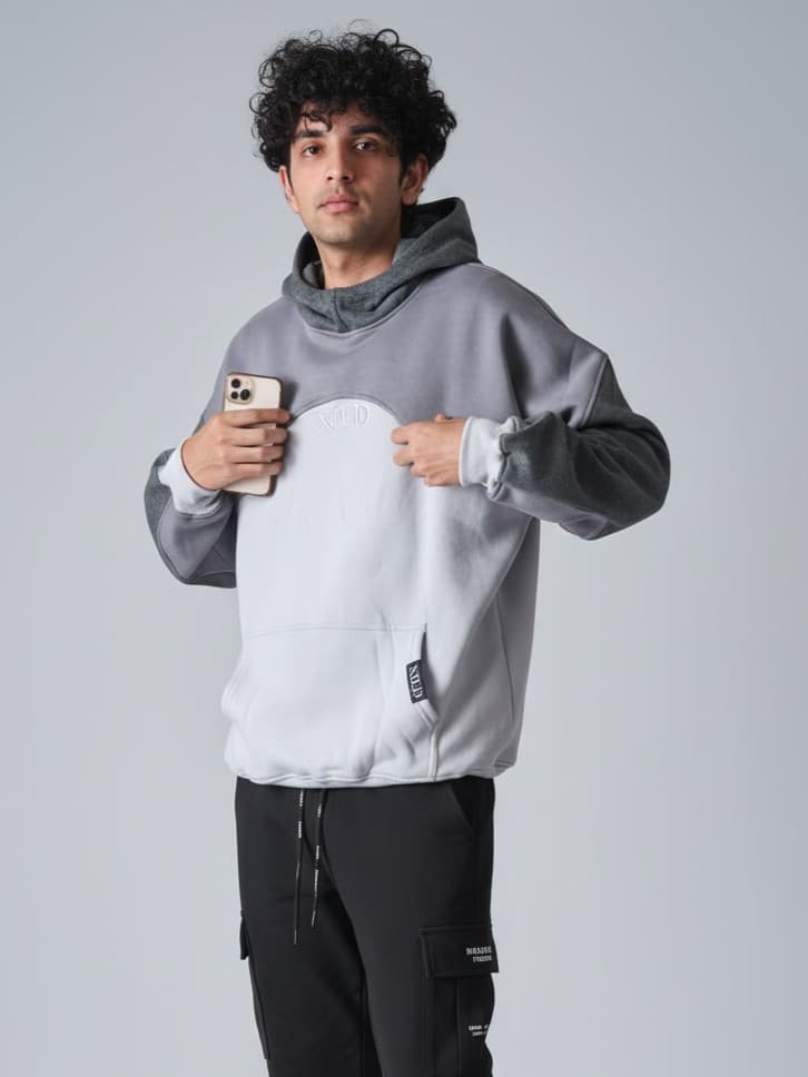 XELD / 02 / GREY HOODIE
